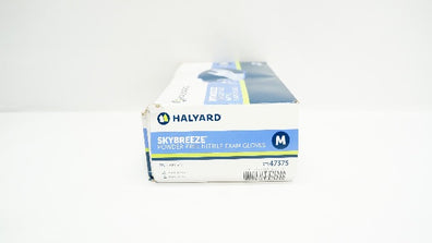 Halyard 47375 Skybreeze Powder-Free Nitrile Exam Gloves, M - Box of 200